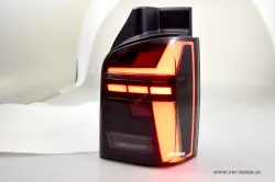 SW-Celi LED rear lights suitable for VW T5 7H 03-15 LED lightbar wiper indicators black smoke in T6.1 look